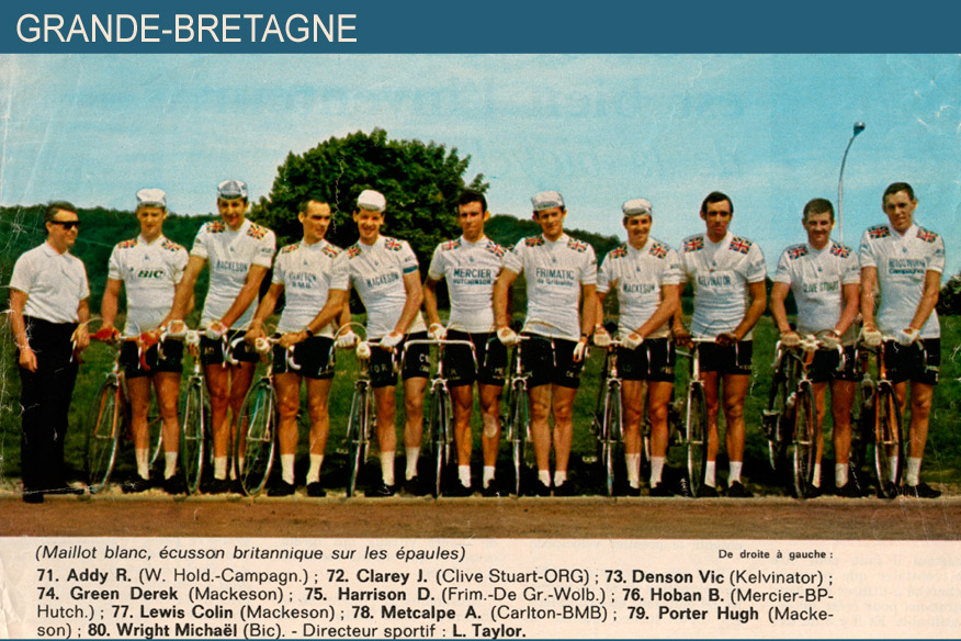 Tour de France 1968 GB team at start